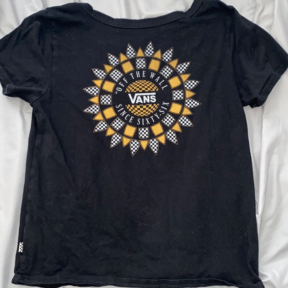 Checkered Sunflower Vans t-shirt